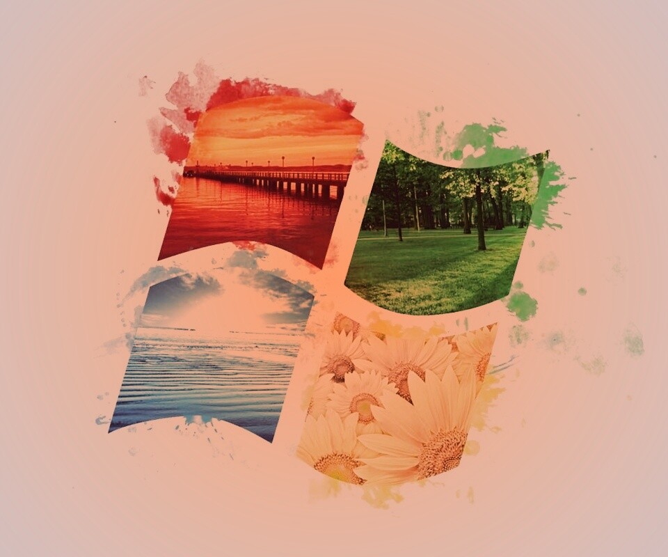 Логотип Winfdows bз фотографий природы обои