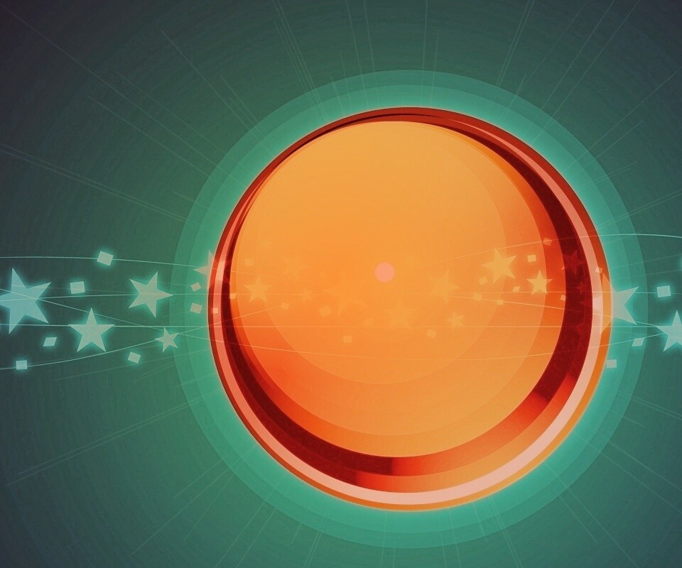 Большой красно-желтый круг обои