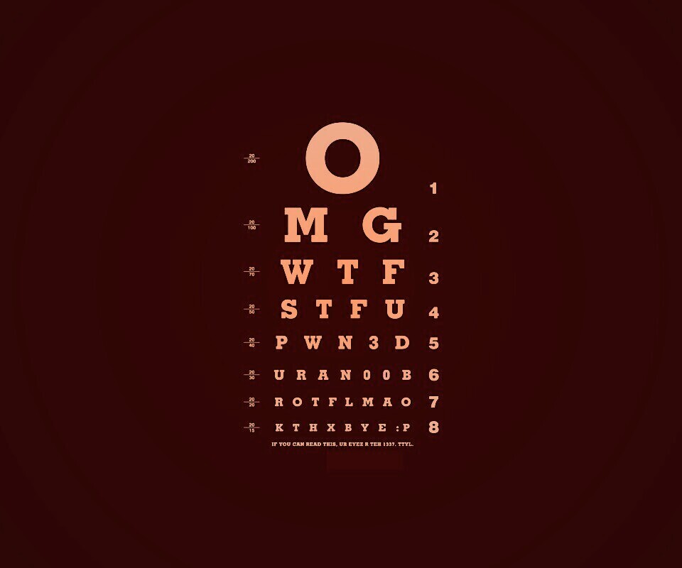 Таблица для проверки зрения обои