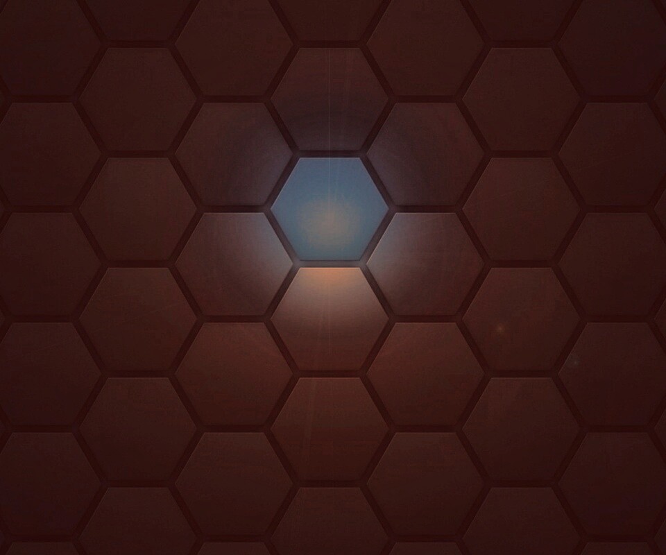 Светящийся синий шестиугольник обои