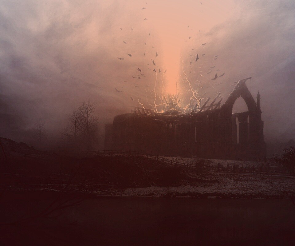 Заброшенный собор обои