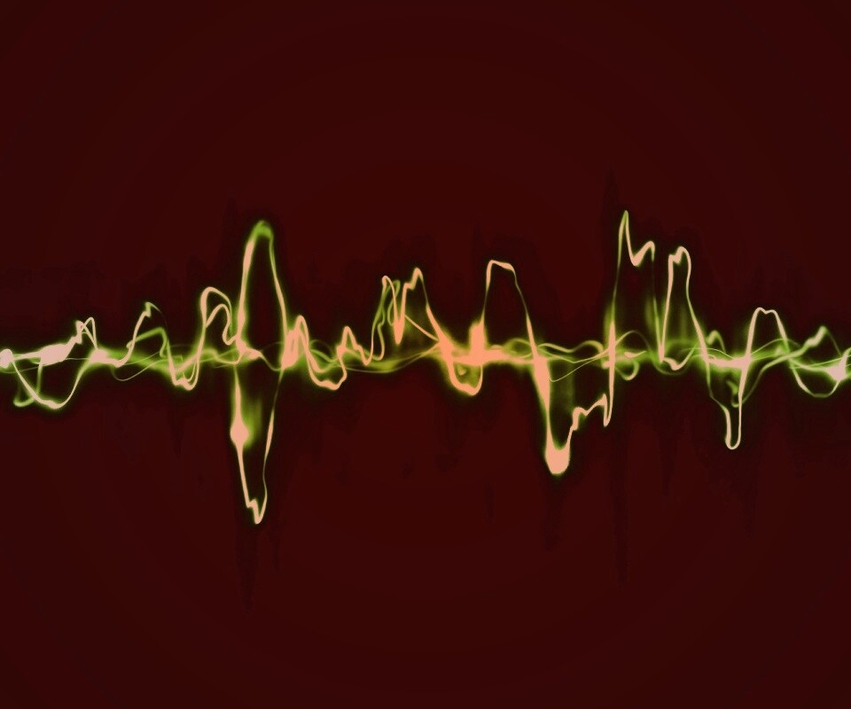 Зеленая пульсирующая волна обои