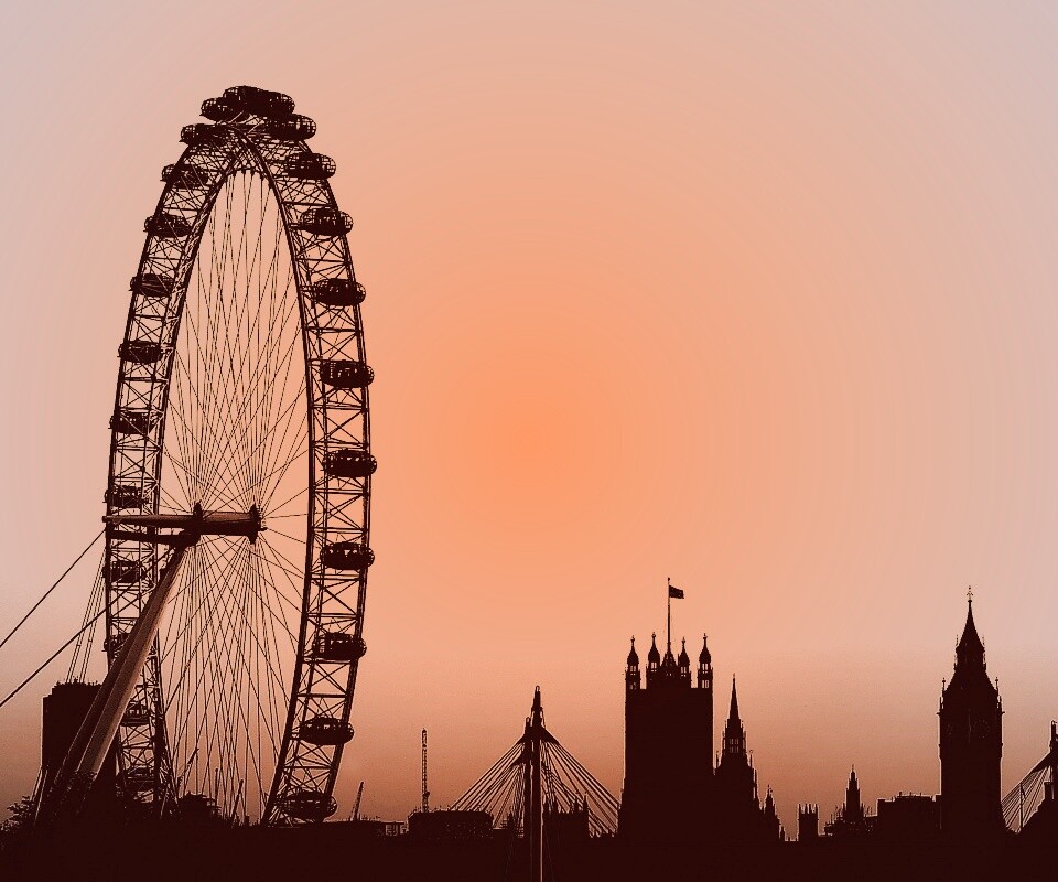 Силуэт Лондона обои