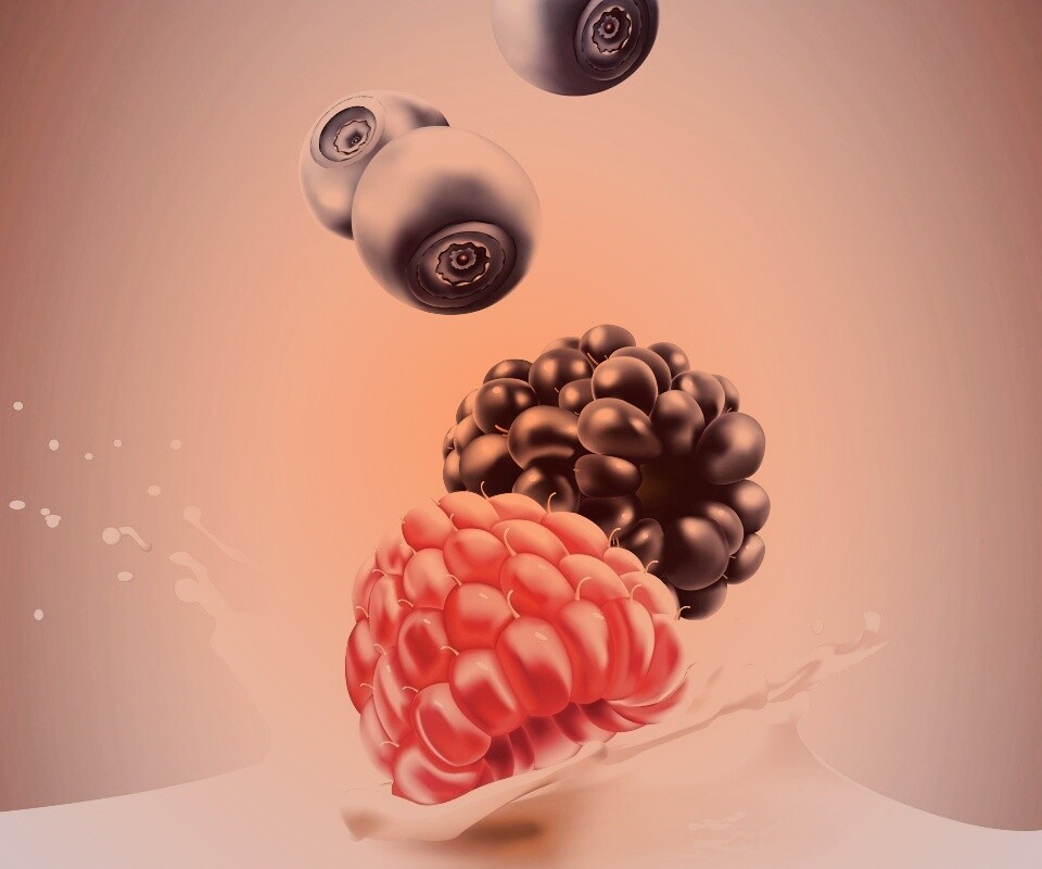 Векторные ягоды обои