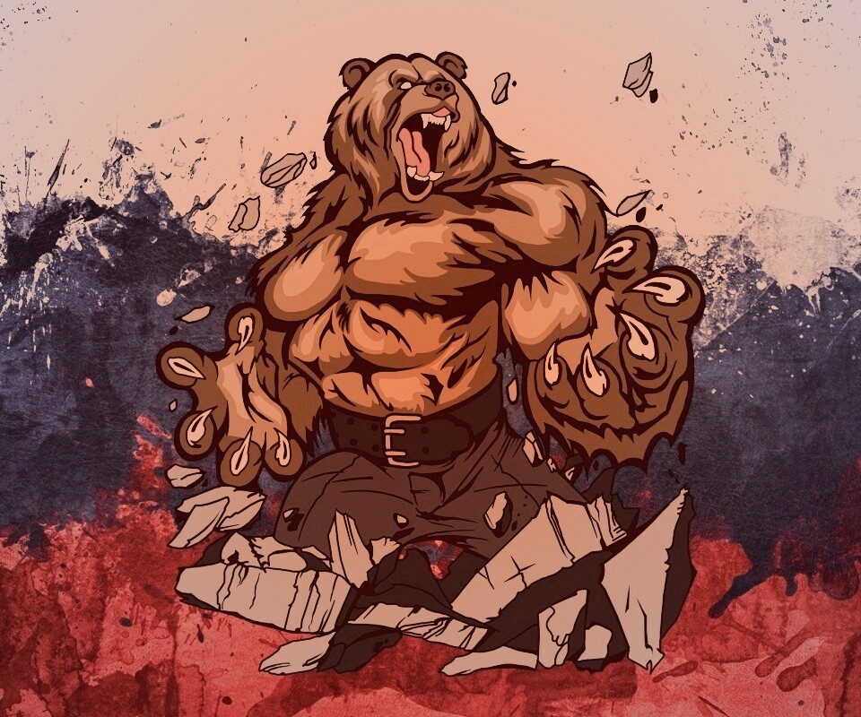 Русский патриотический медведь обои