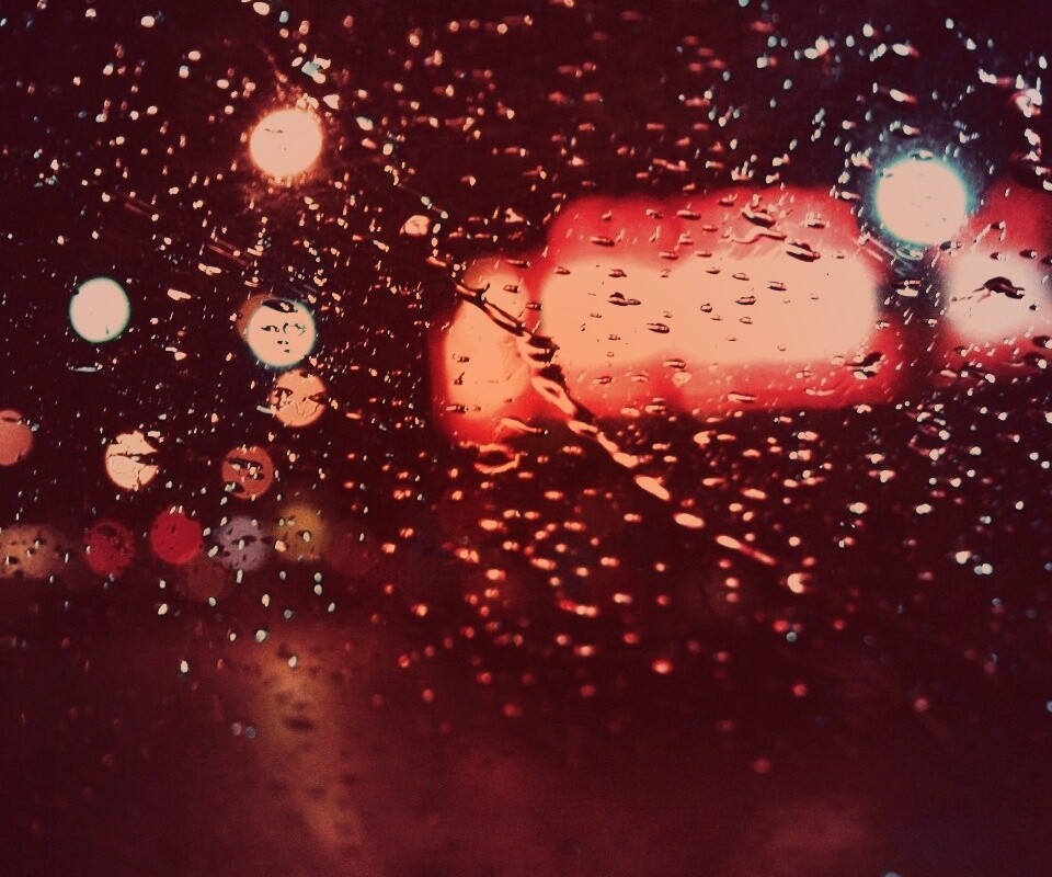 Дождь на стекле обои