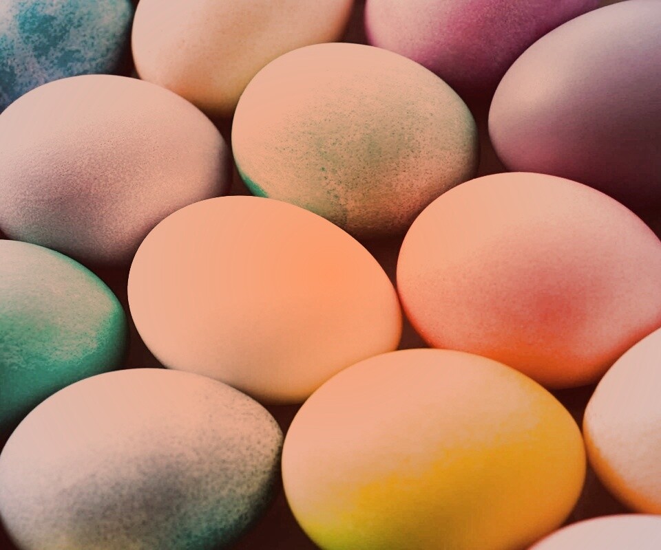 Яркие пасхальные яйца обои