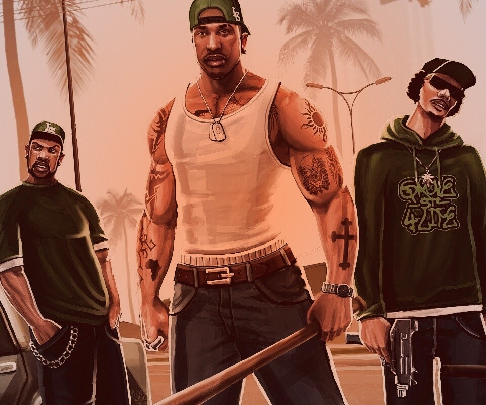 Герои с Грув стрит обои