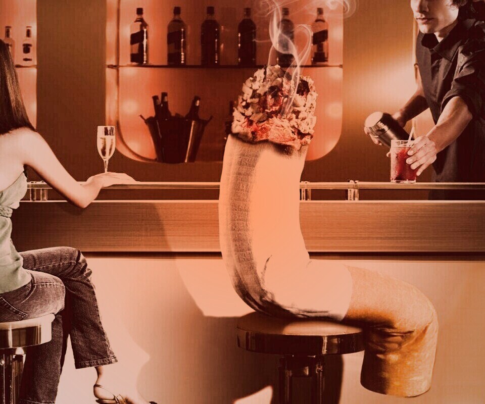 Сигарета в баре обои