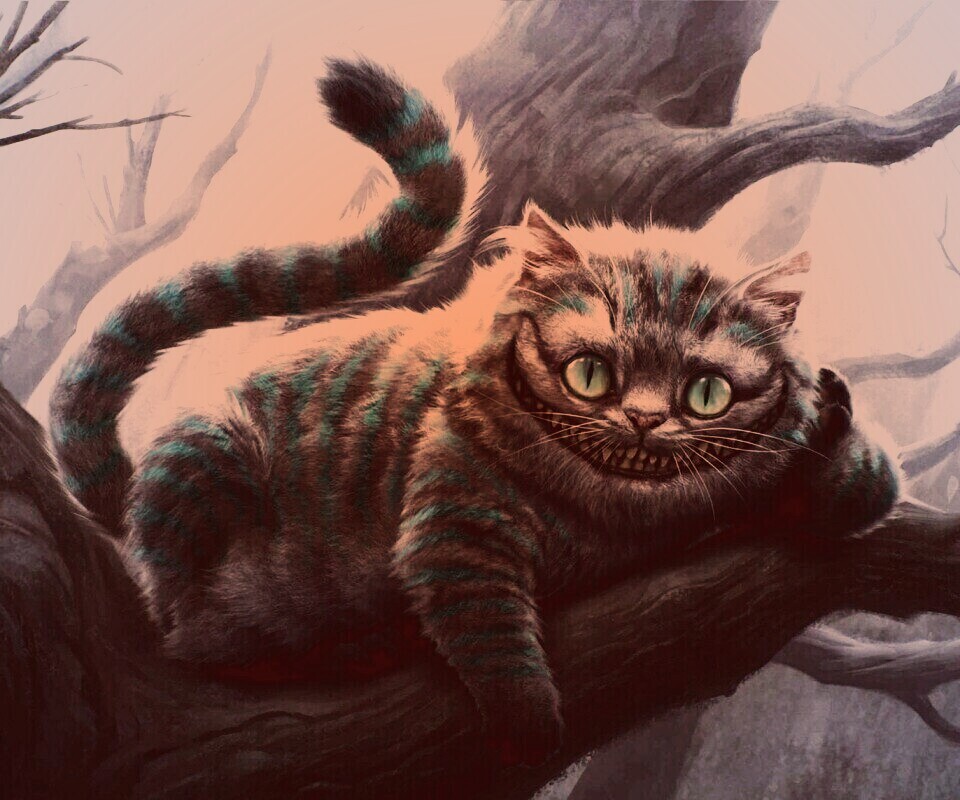 Чеширский кот обои