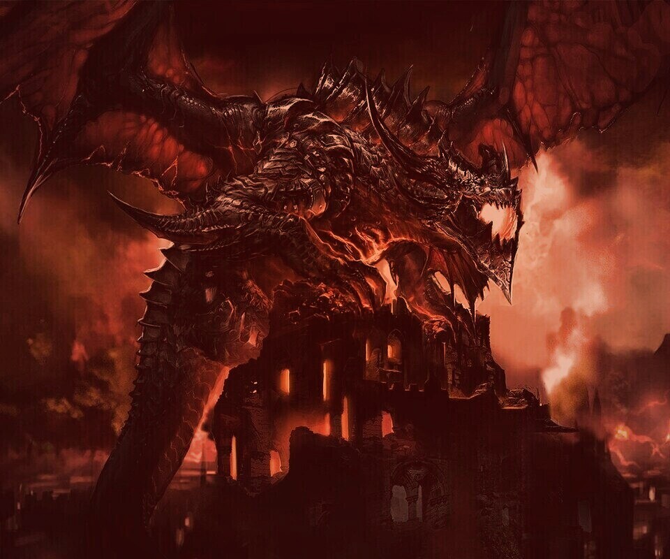 Огромный дракон обои
