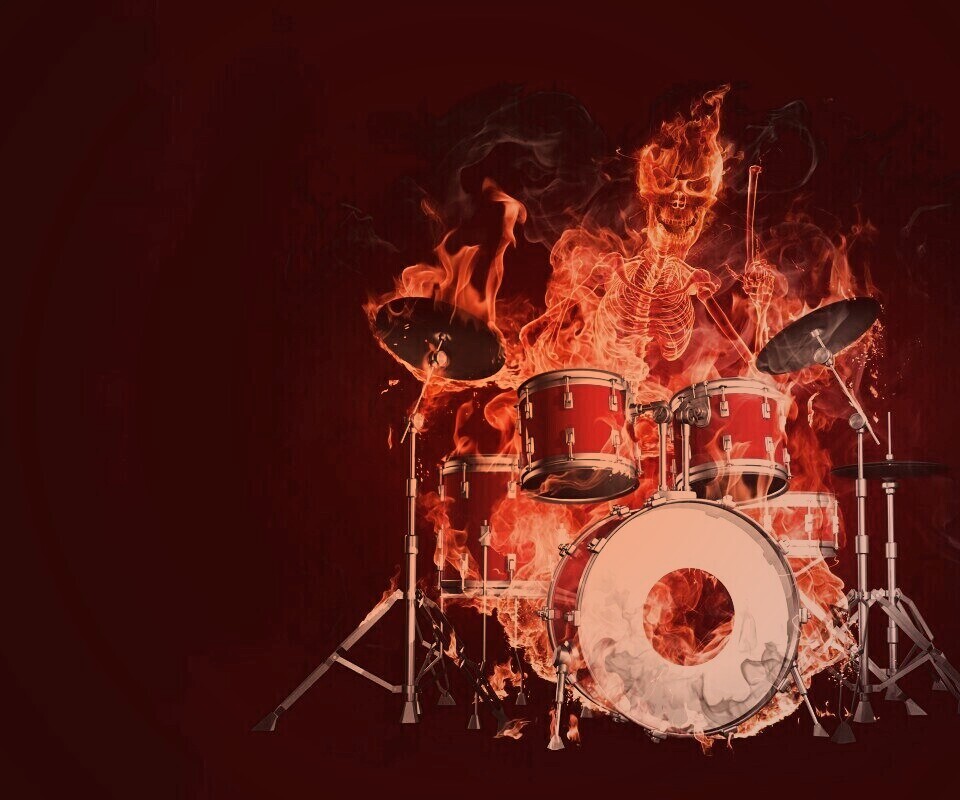 Огненный барабанщик обои