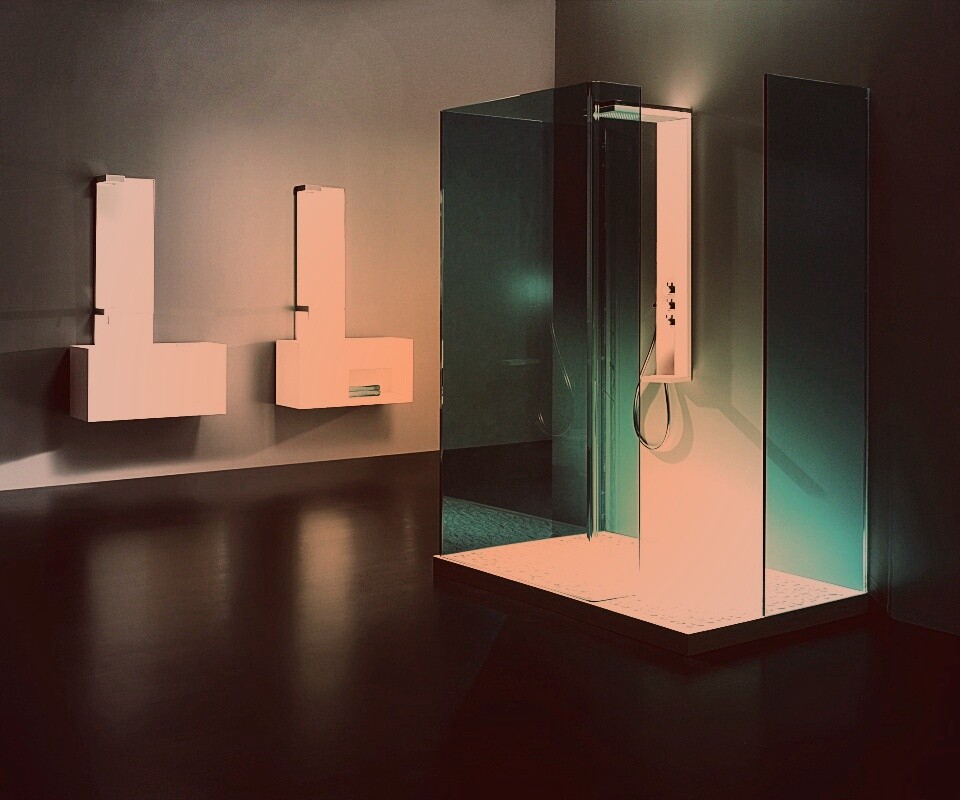 Ванная комната в стиле hi tech обои