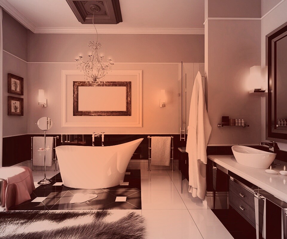 Современная ванна обои