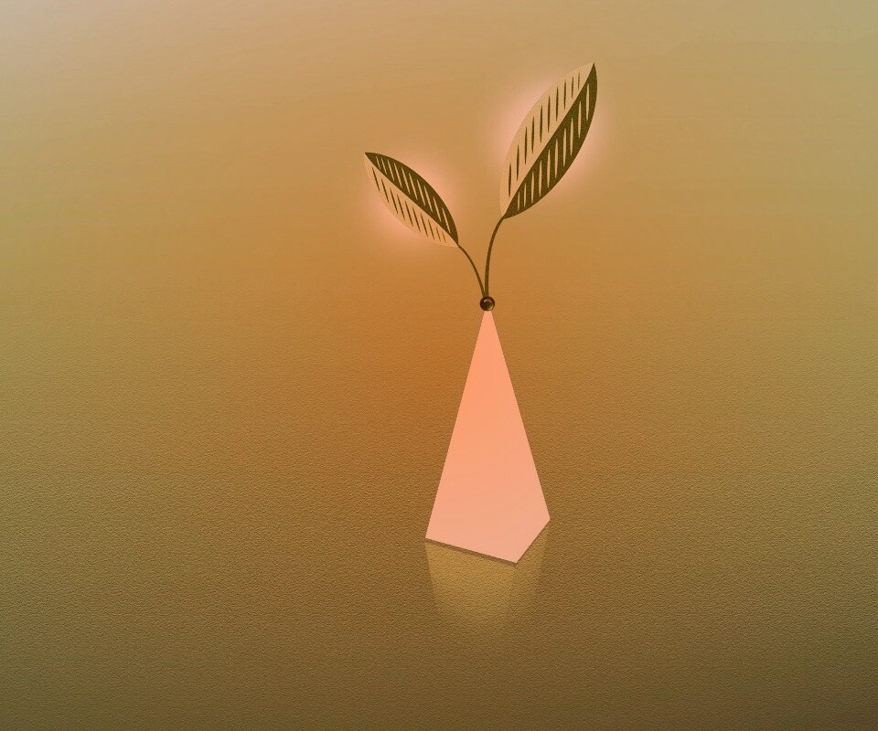 Пирамида и листик обои