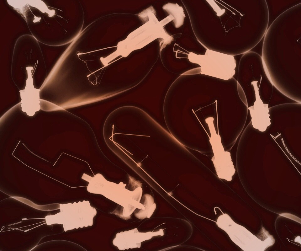 Лампочки под рентгеном обои