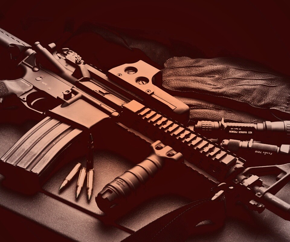 Черный автомат обои