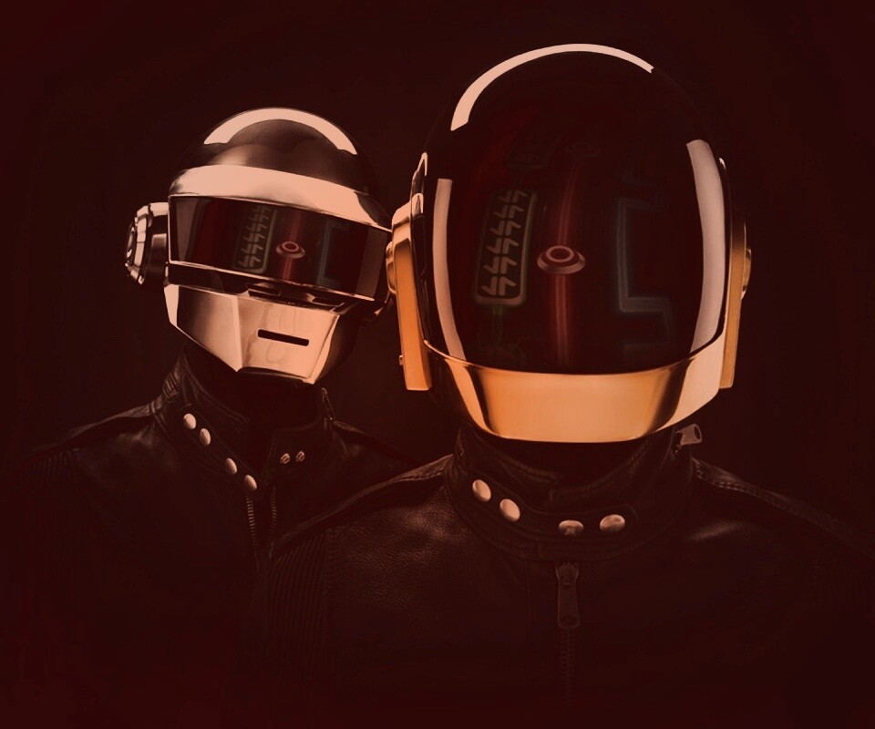 Daft Punk на темном фоне обои