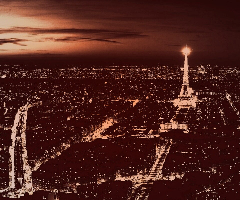 Ночной париж обои