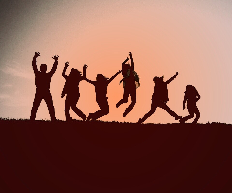 Силуэты людей обои