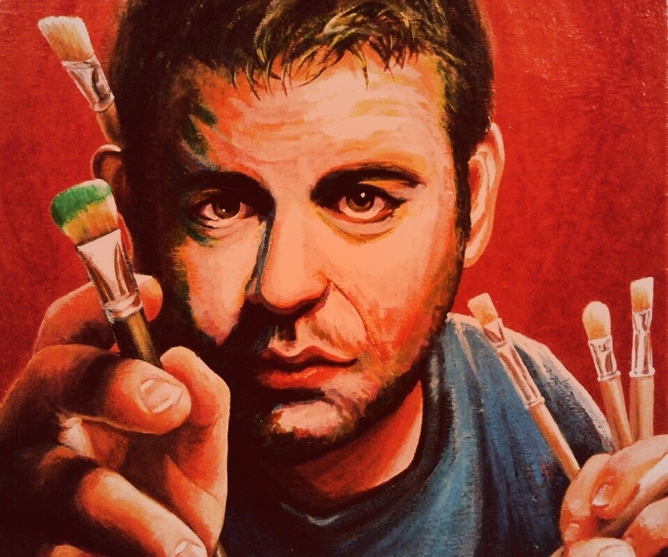 Нарисованный художник обои