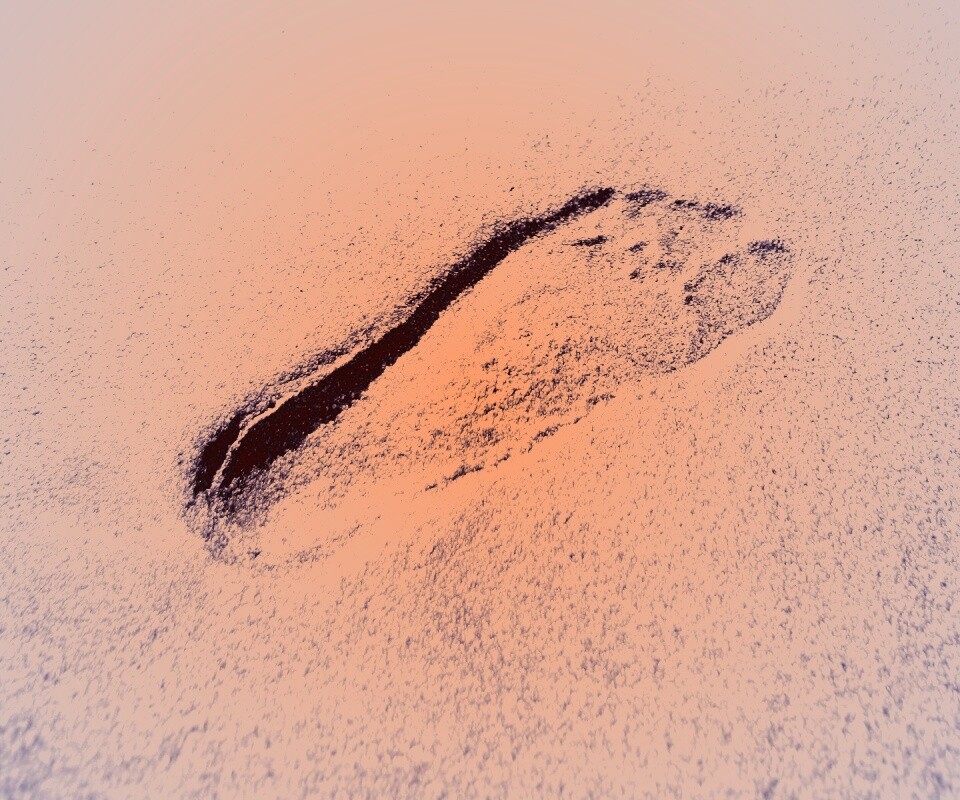 Отпечаток ноги обои