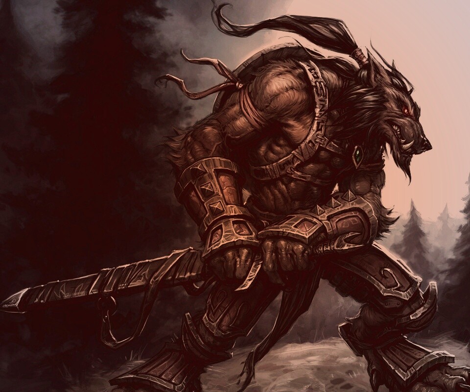 Волк оборотень обои