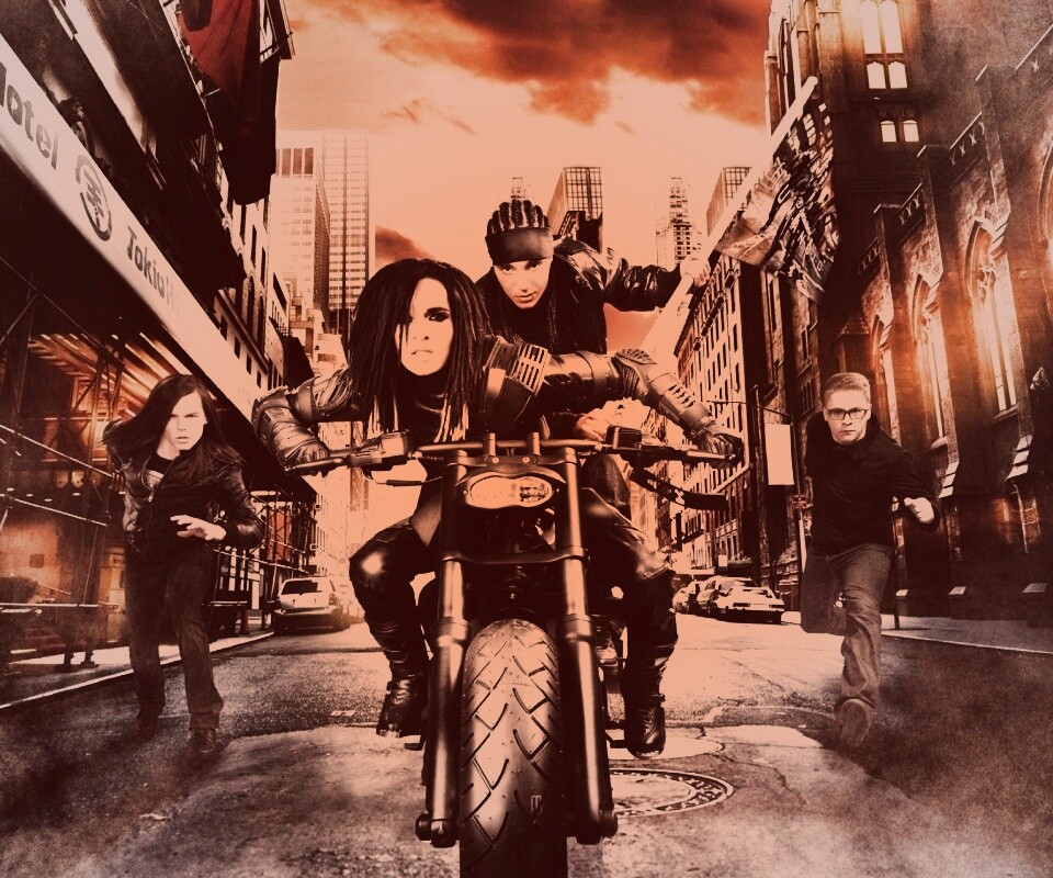 Tokio Hotel на мотоцикле обои