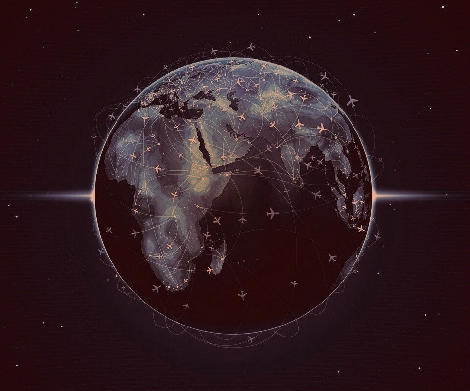 Маршруты самолетов обои