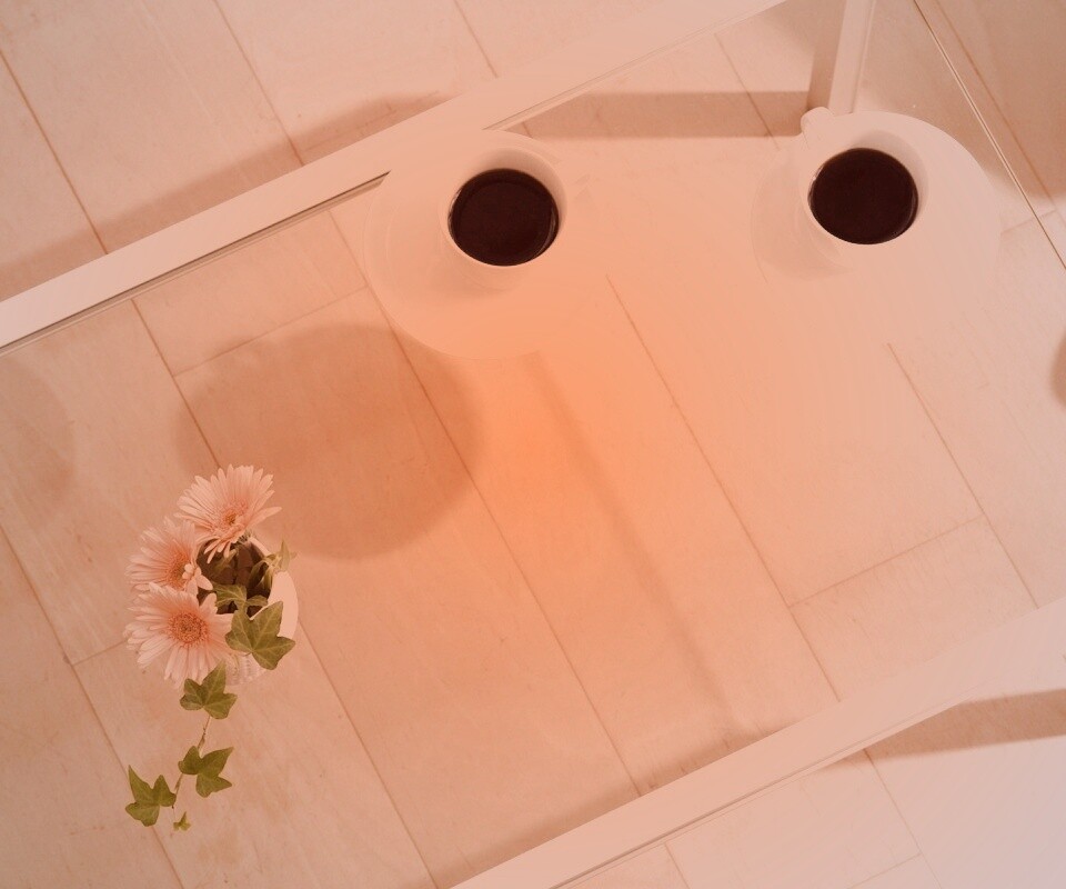 Кофе и цветы обои