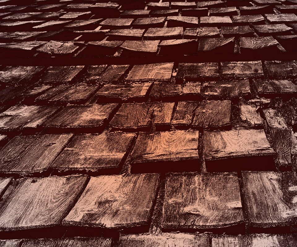 Деревянная крыша обои