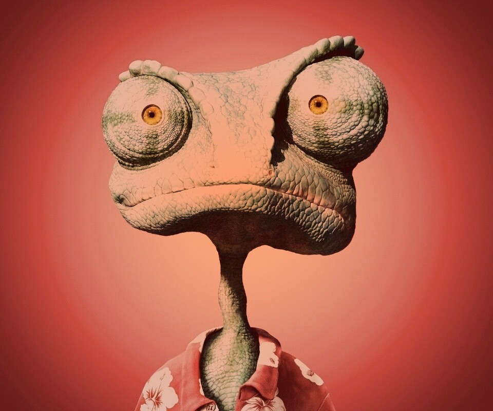 Ранго на красном фоне обои