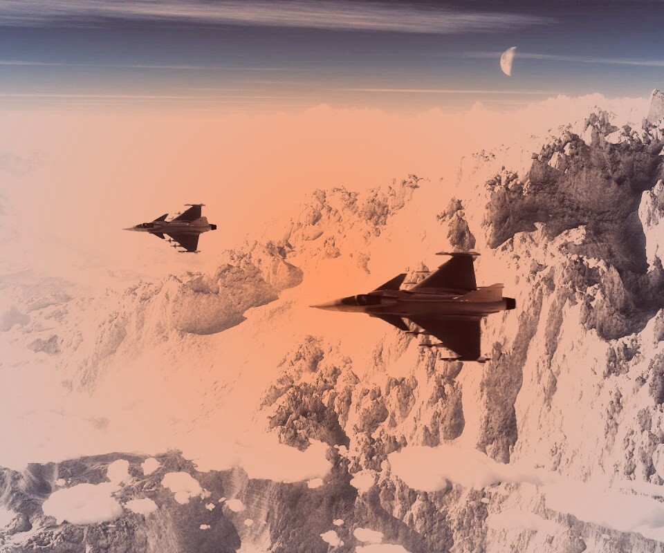 Самолёты в горах обои