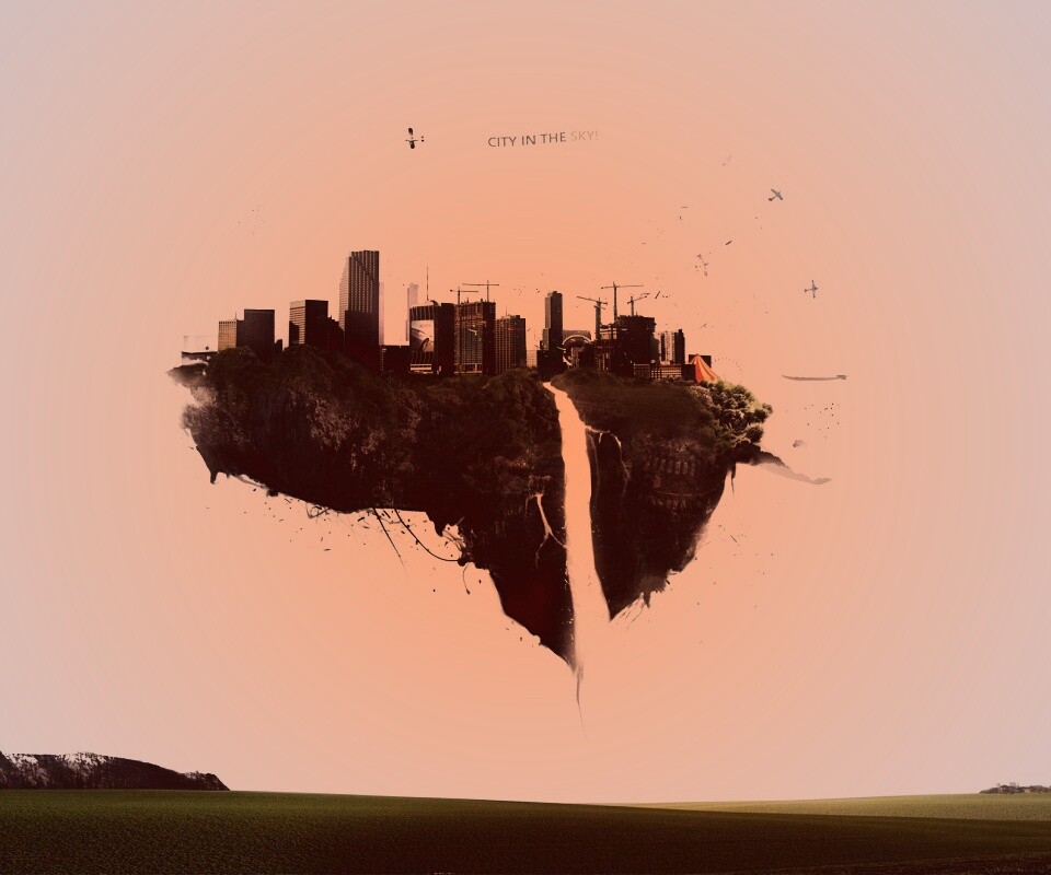 Небесный город обои