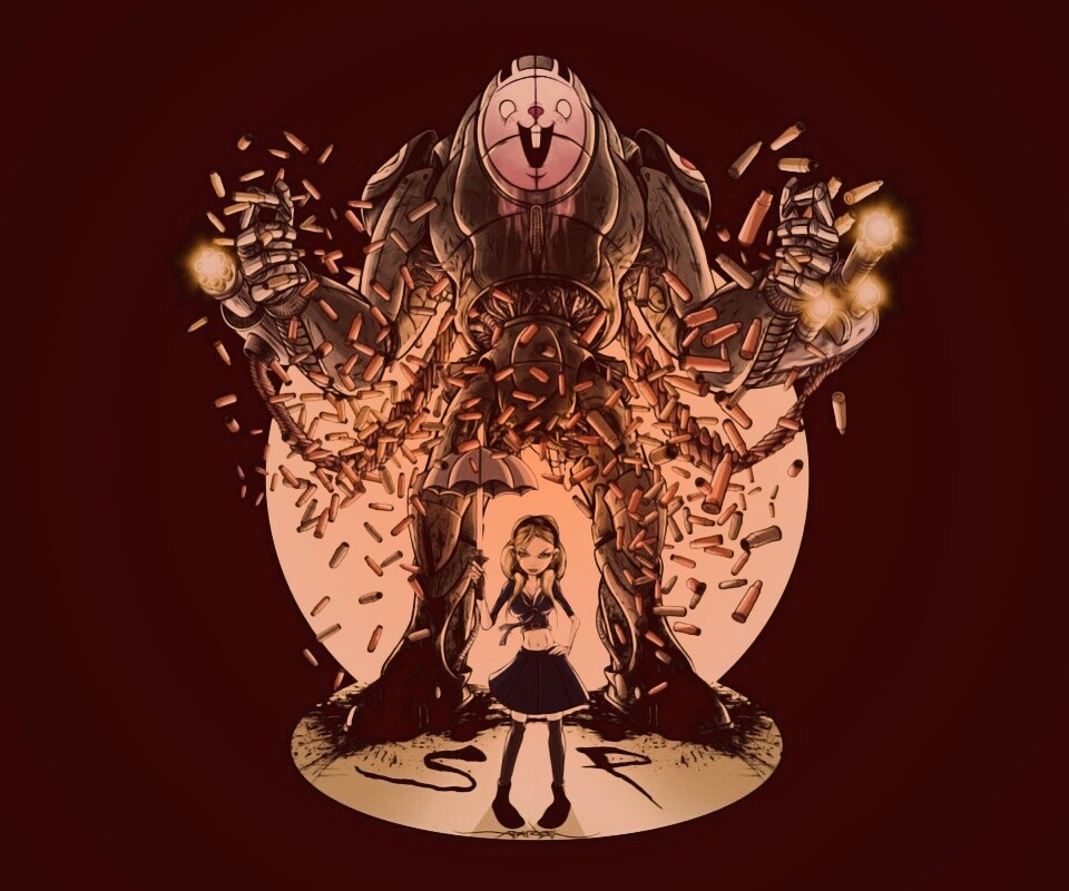 Куколка и боевой робот обои