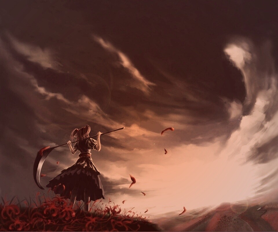 Девушка с косой обои