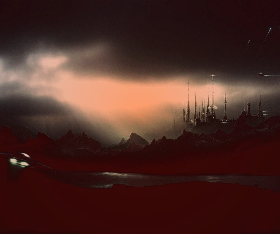Долина в стиле SciFi обои