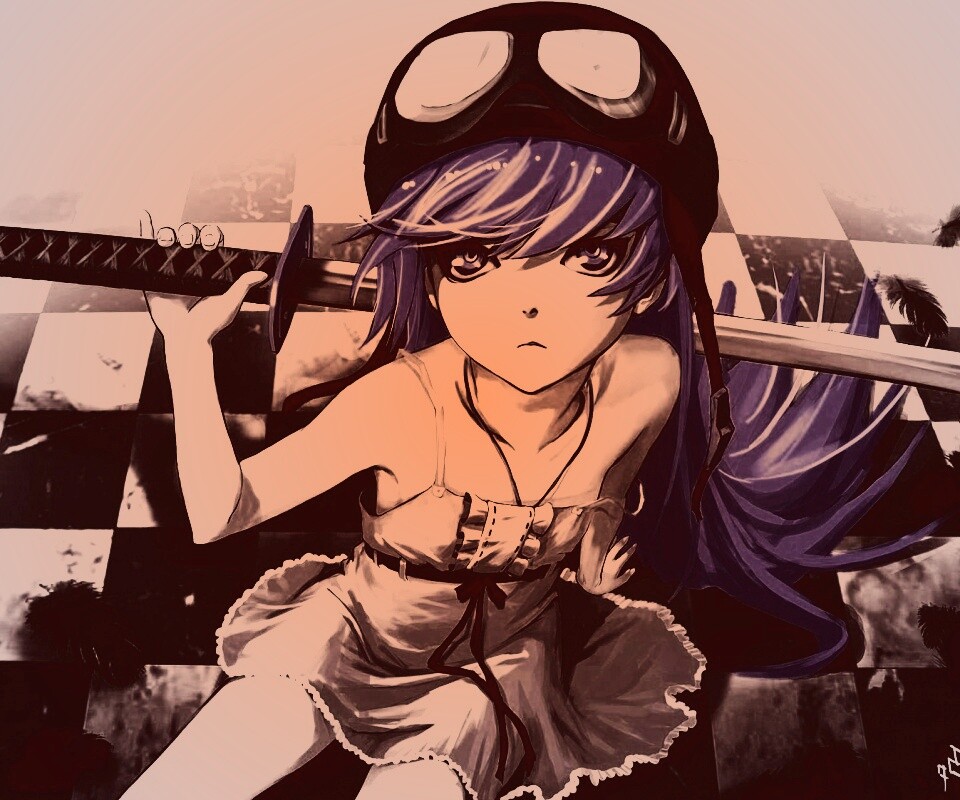 Девушка с катаной обои