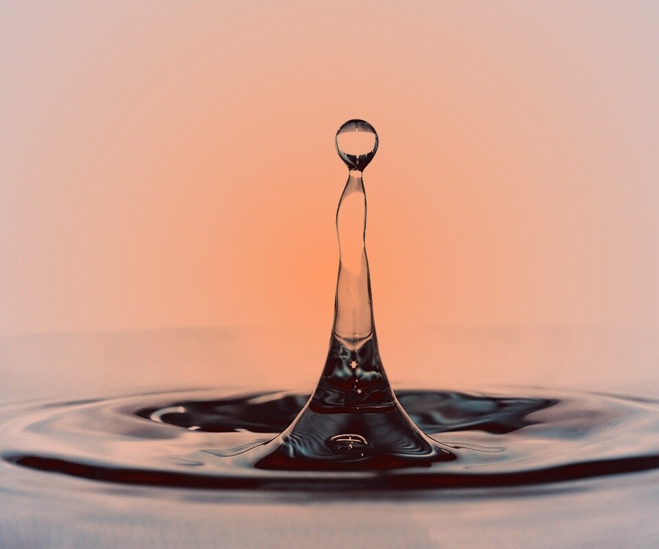 Падение капли обои