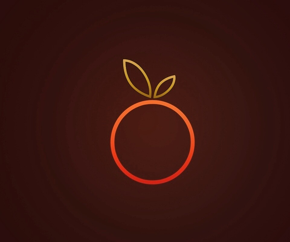 Стилизованная апельсинка обои