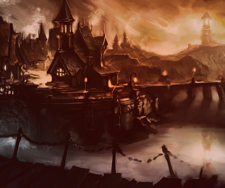 Волшебная деревня обои