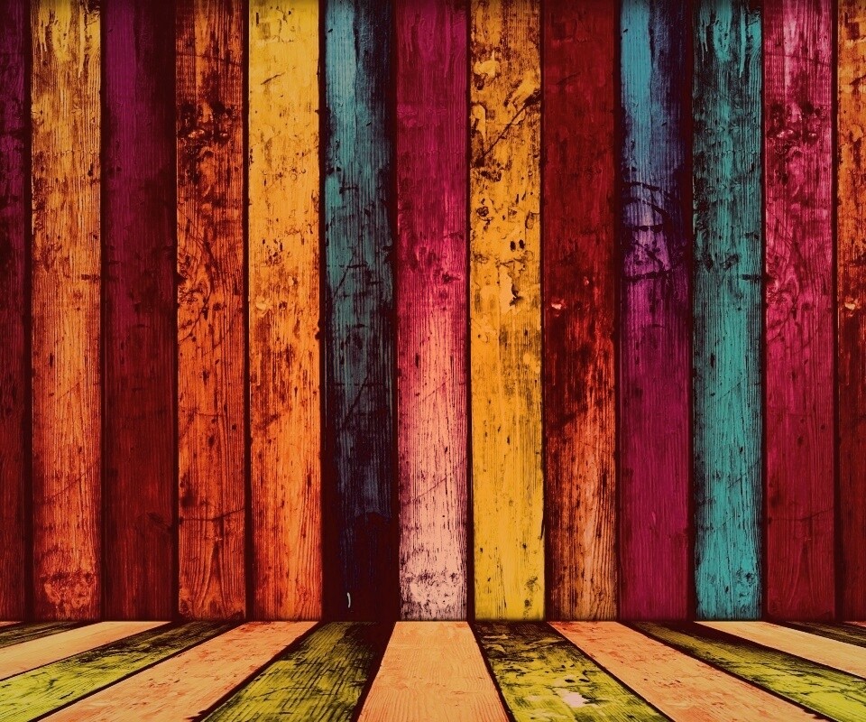 Разноцветные доски обои