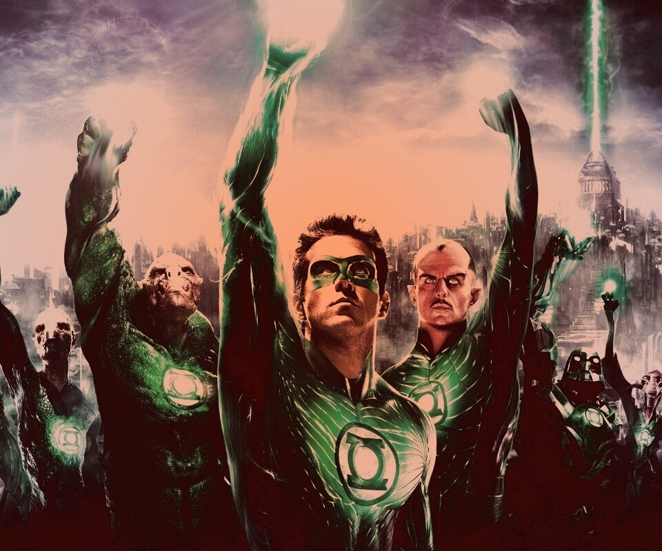 Зеленый фонарь обои