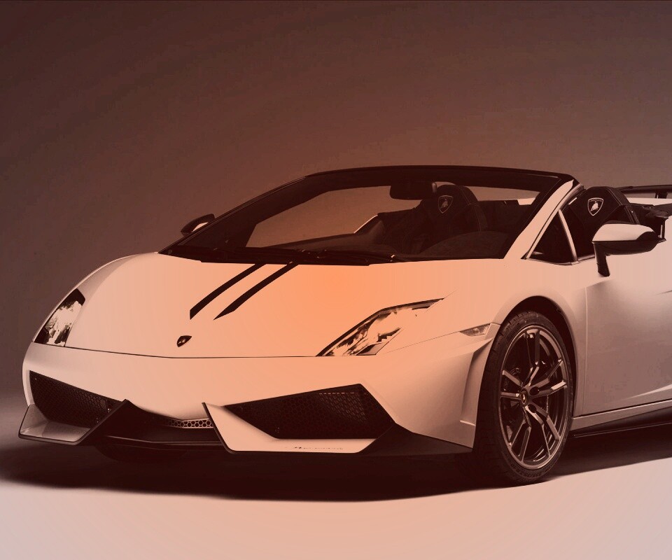 Белый Ламборджини Галлардо обои