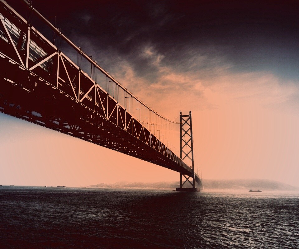 Мост Akashi Kaikyo в Японии обои