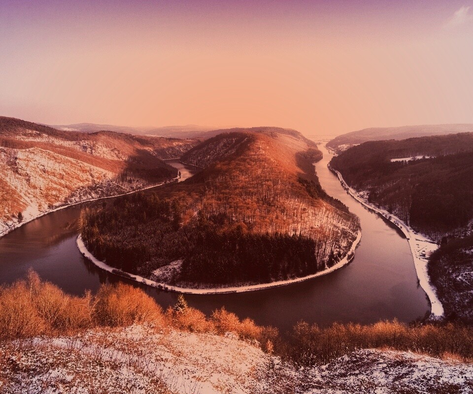 Изгиб реки обои