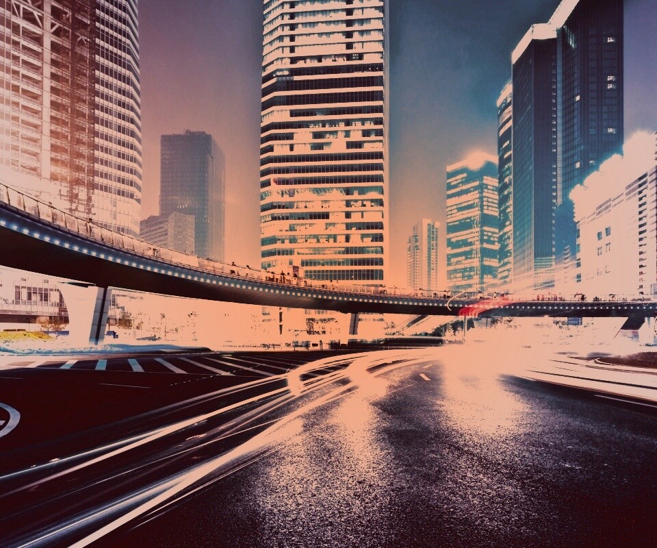 Ночной мегаполис обои