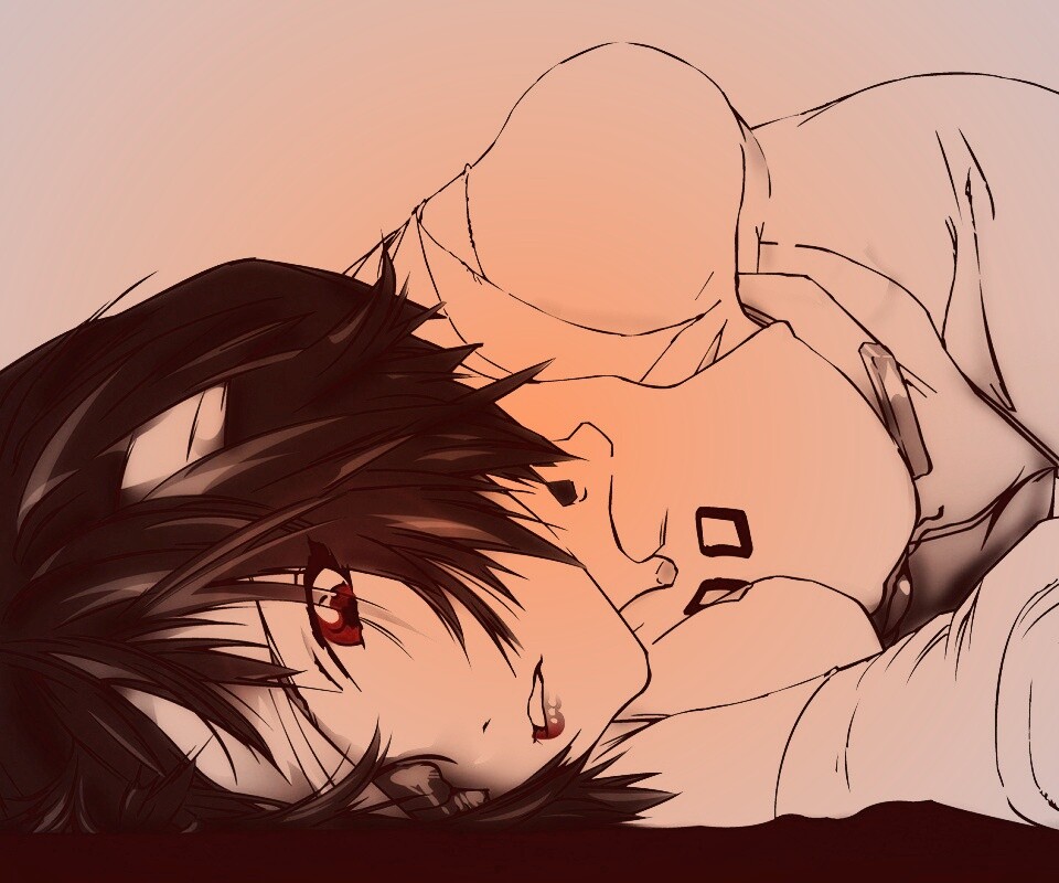 Девушка с красными глазами обои