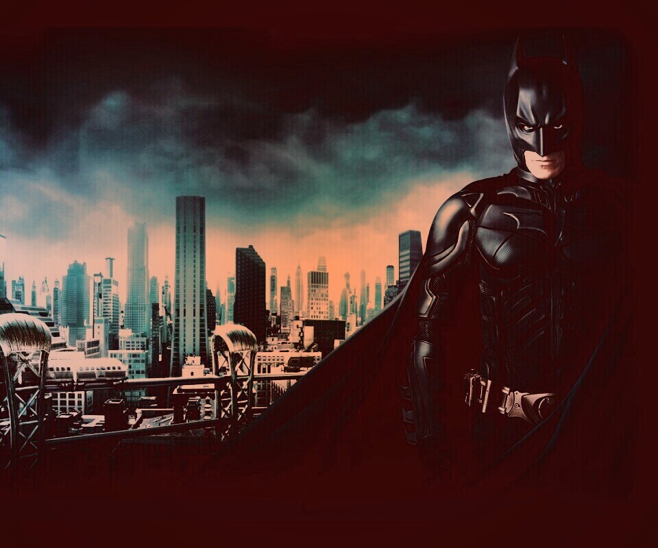 Бэтман над Готамом обои