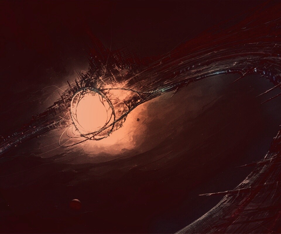 Зловещая космическая станция обои